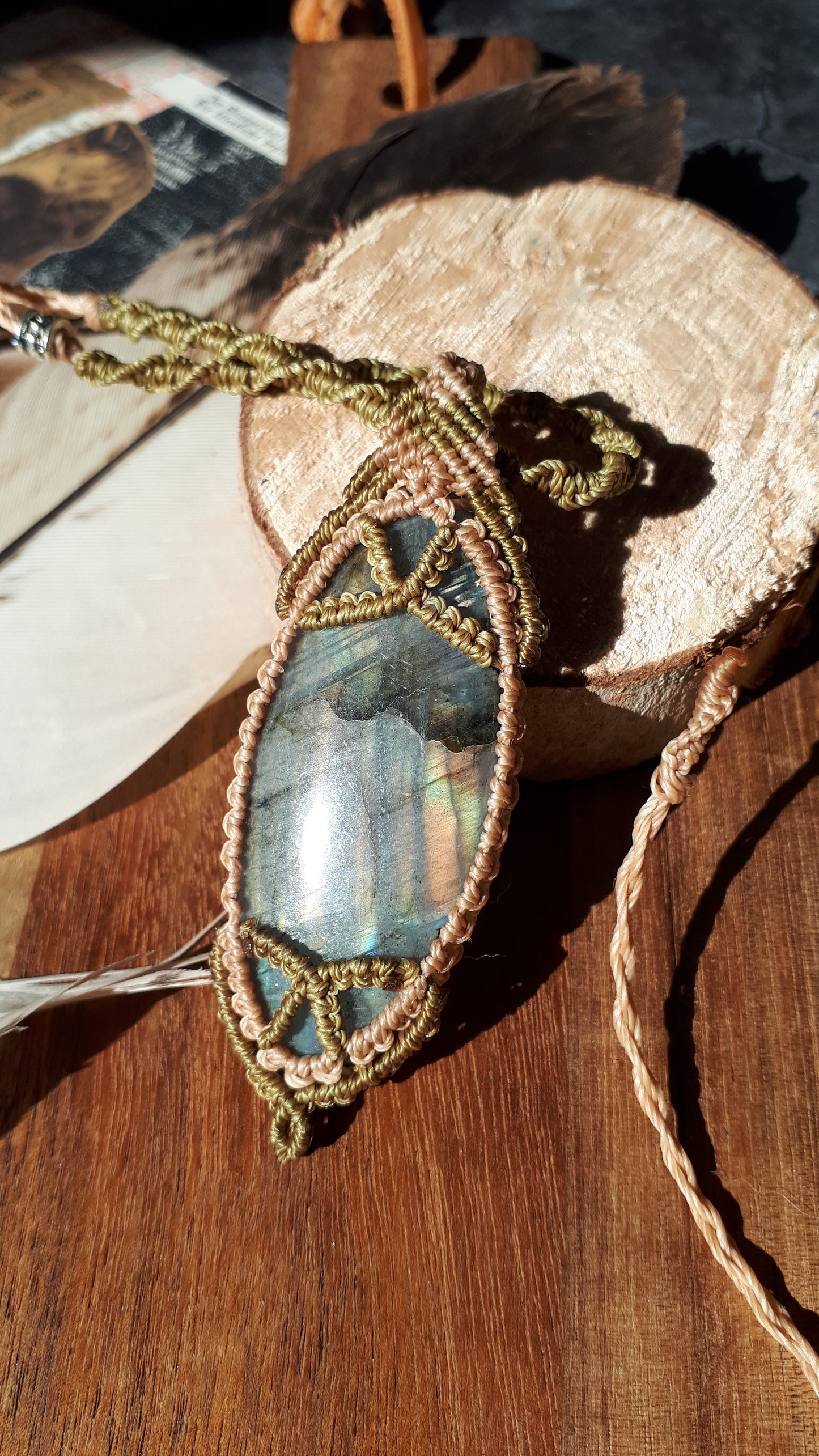 Kette mit Marquise Labradorit