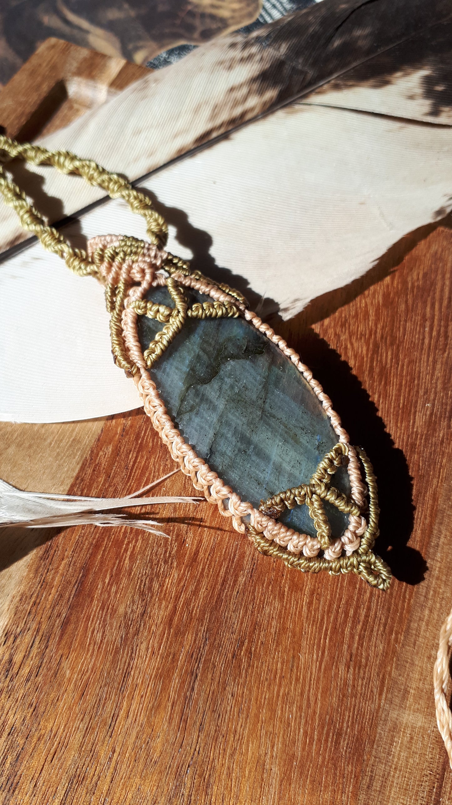 Kette mit Marquise Labradorit