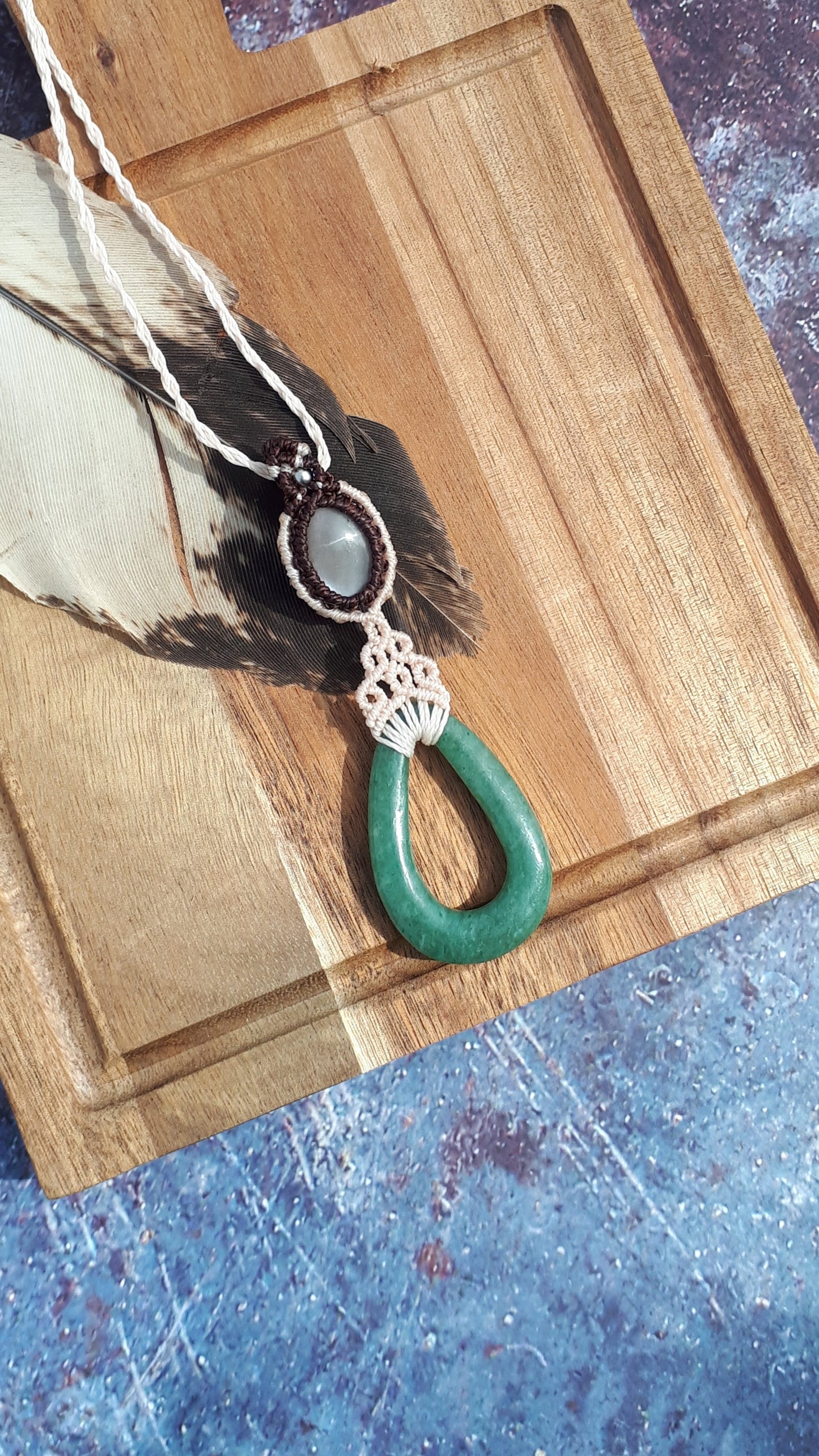 Kette mit Mondstein und Aventurin