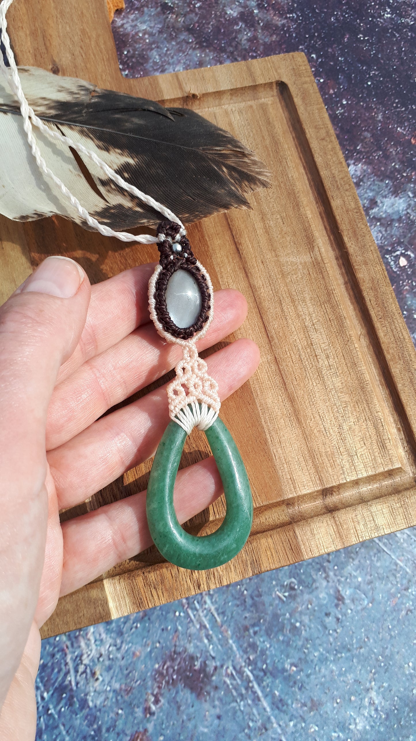 Kette mit Mondstein und Aventurin