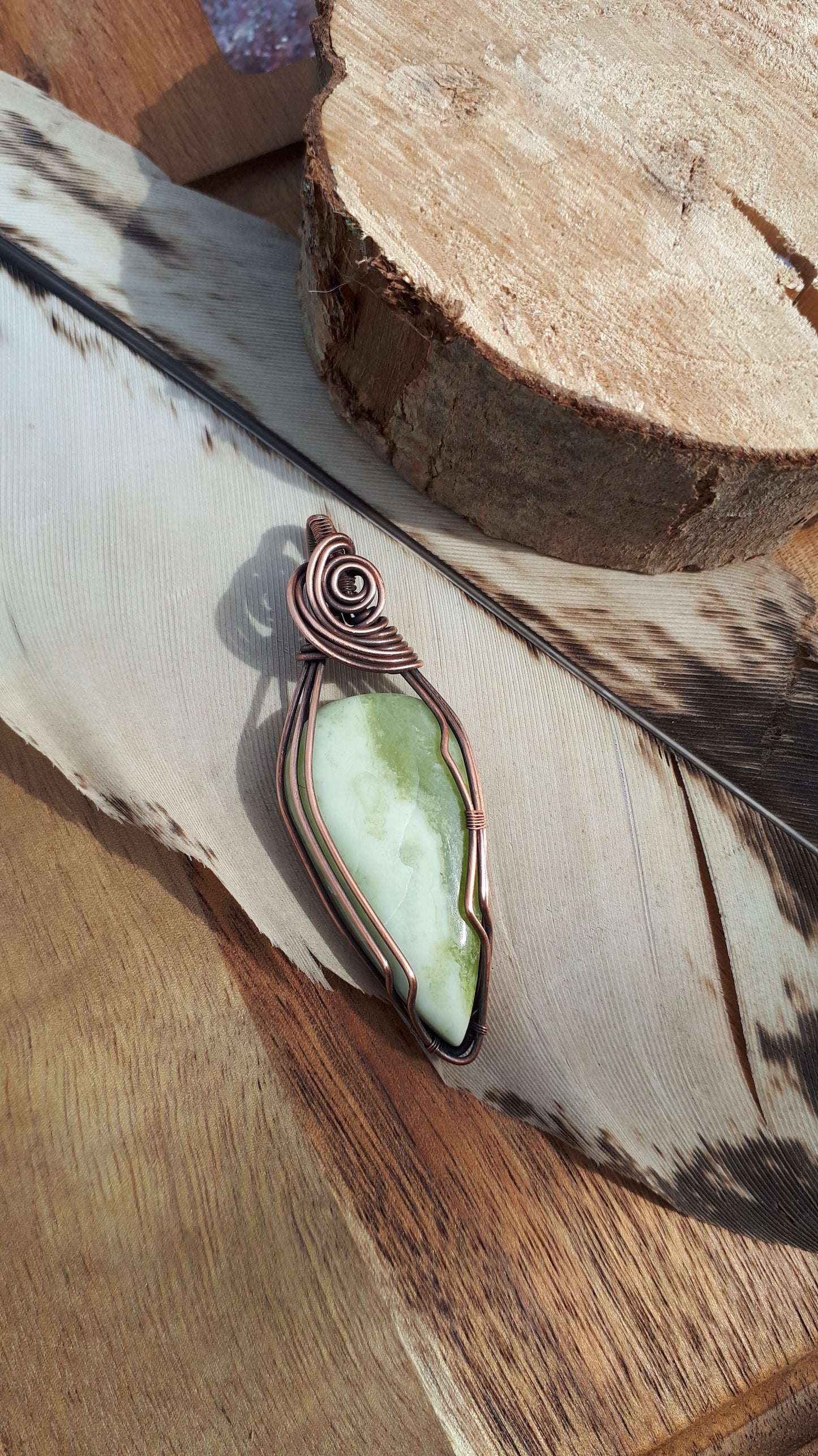 Kettenanhänger mit Serpentin
