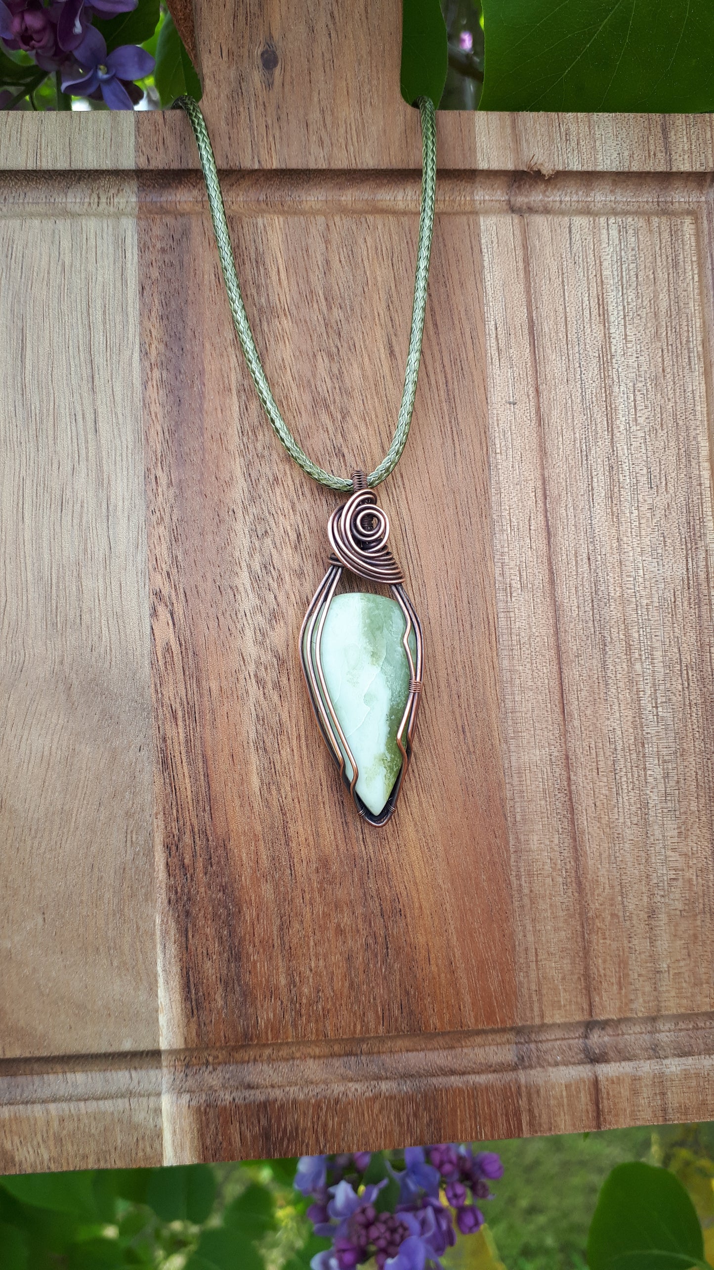 Kettenanhänger mit Serpentin