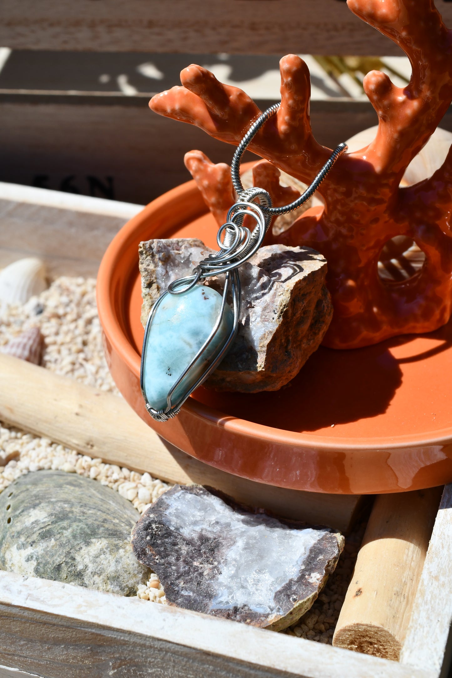 Larimar Kettenanhänger