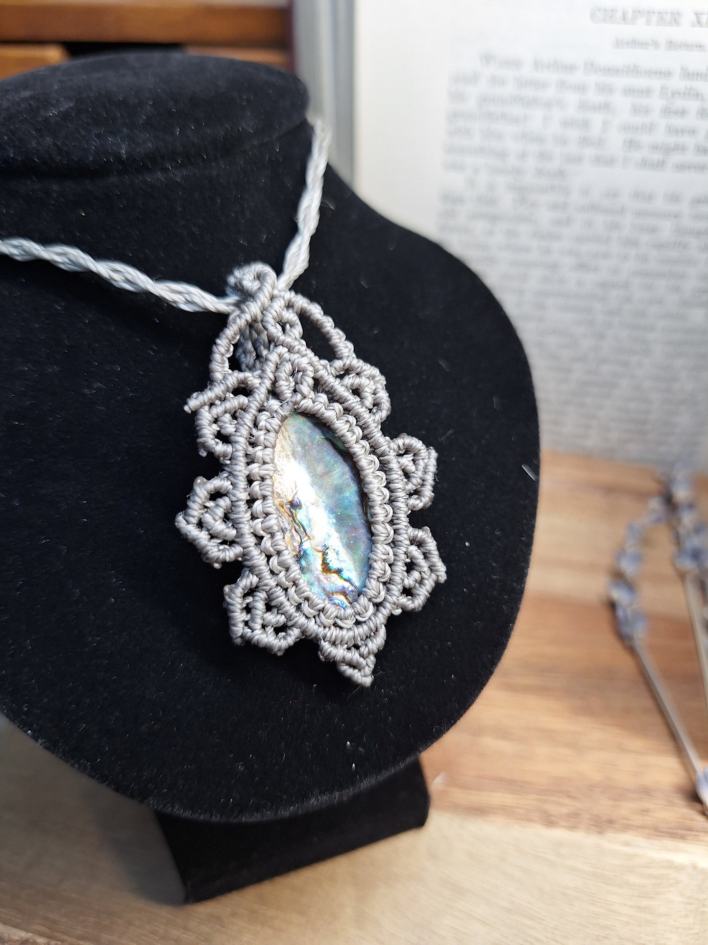 Makramee Kette mit Abalone