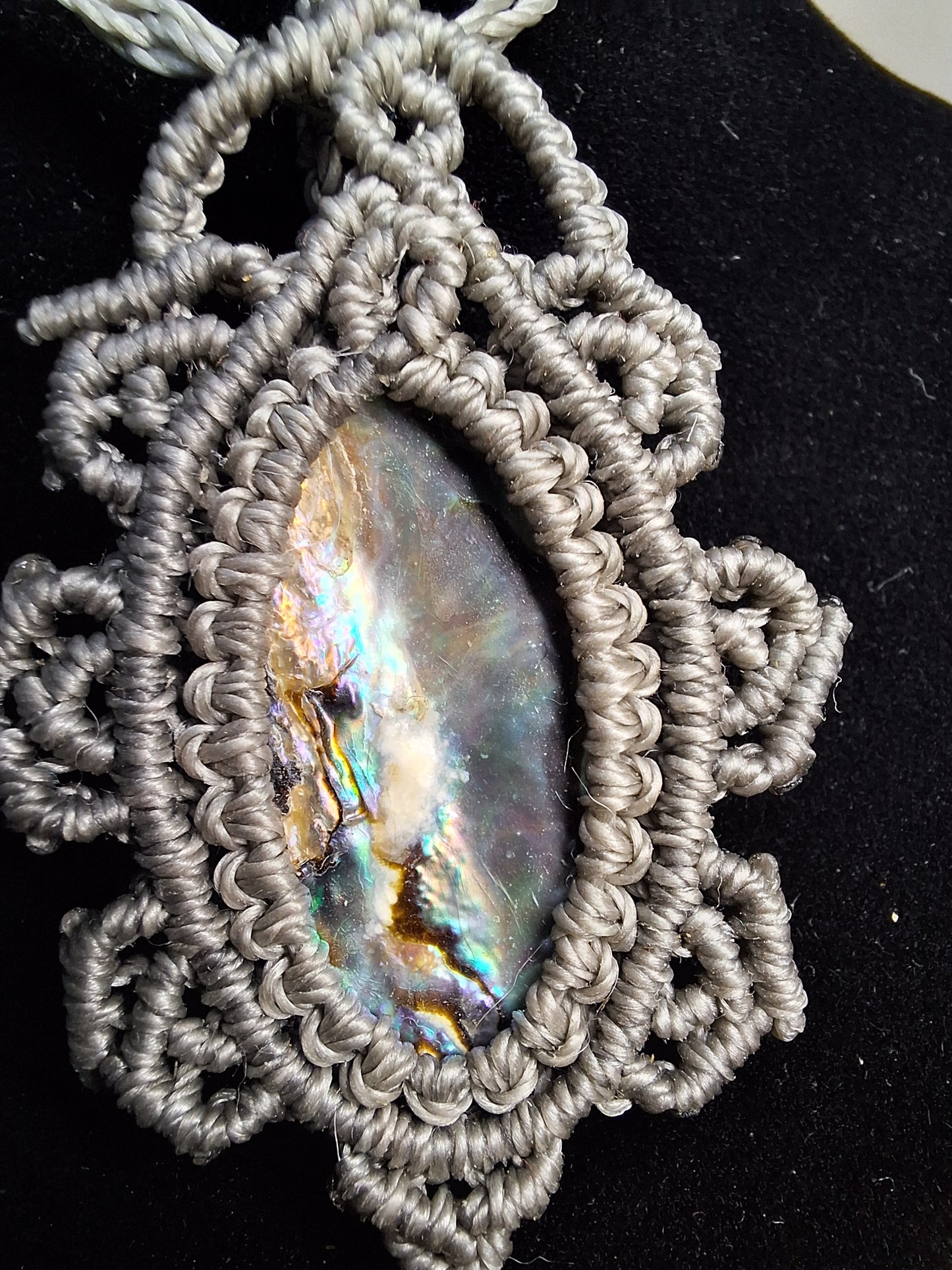 Makramee Kette mit Abalone