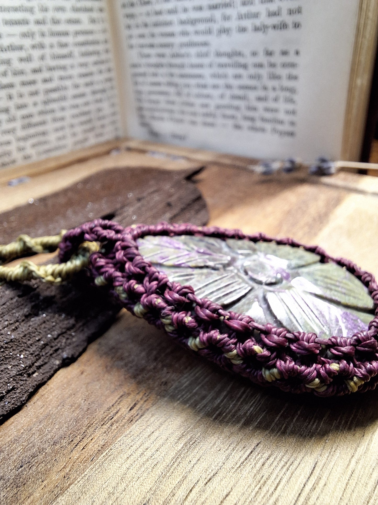 Makramee Kette mit Stichtit3