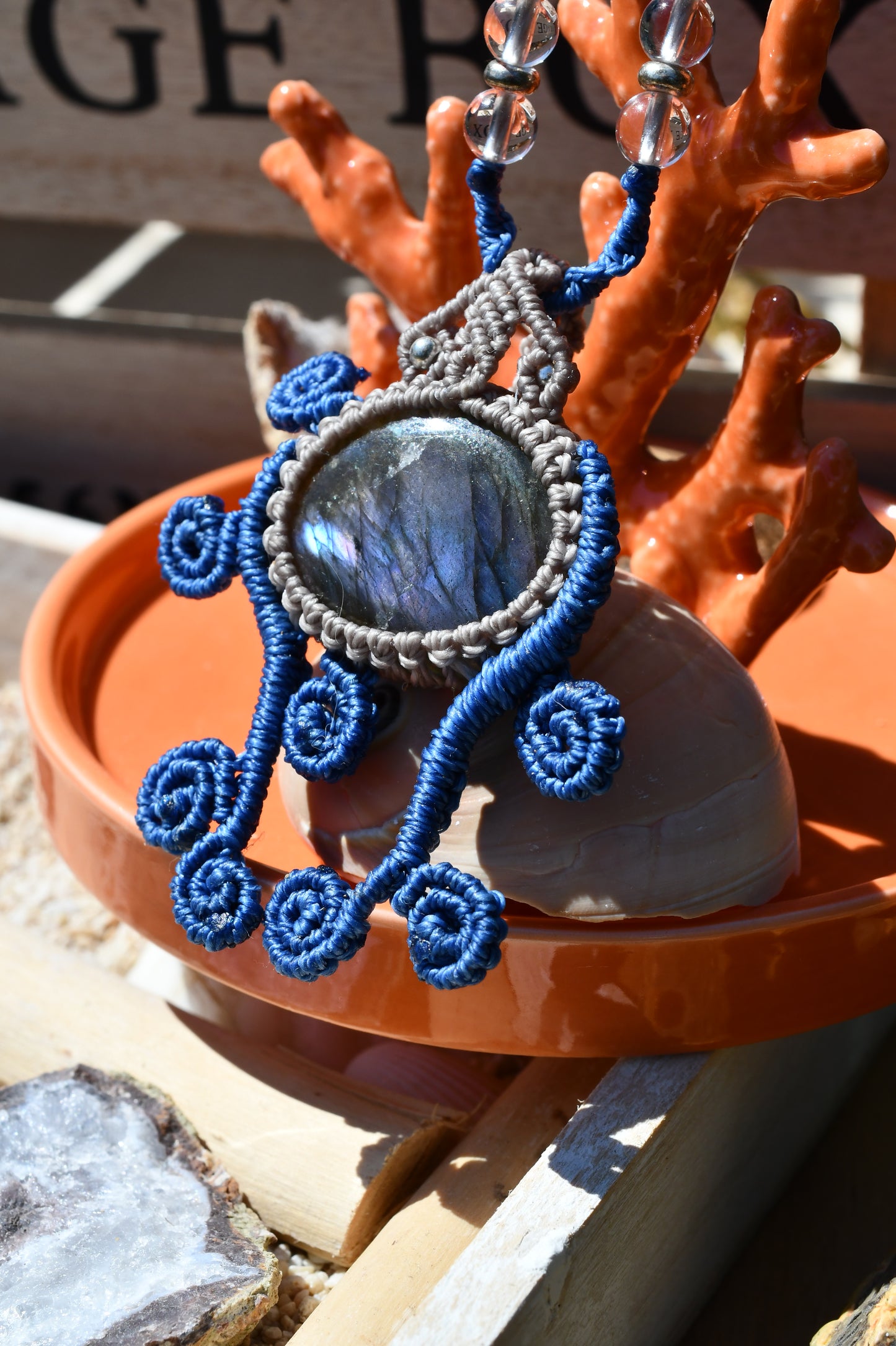 Makramee Kette „Krake“ 1