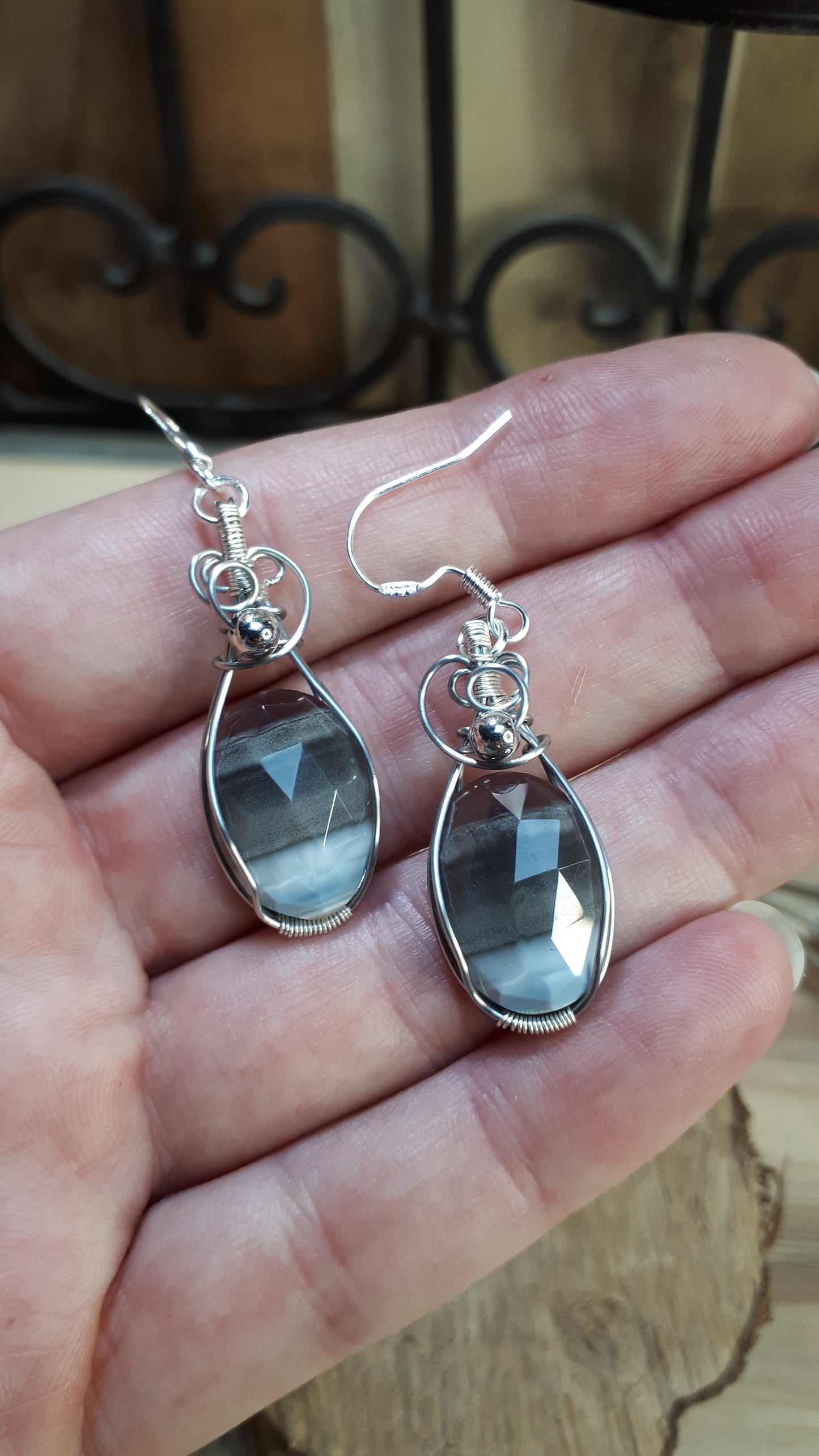 Ohrringe mit Owyhee-Opal