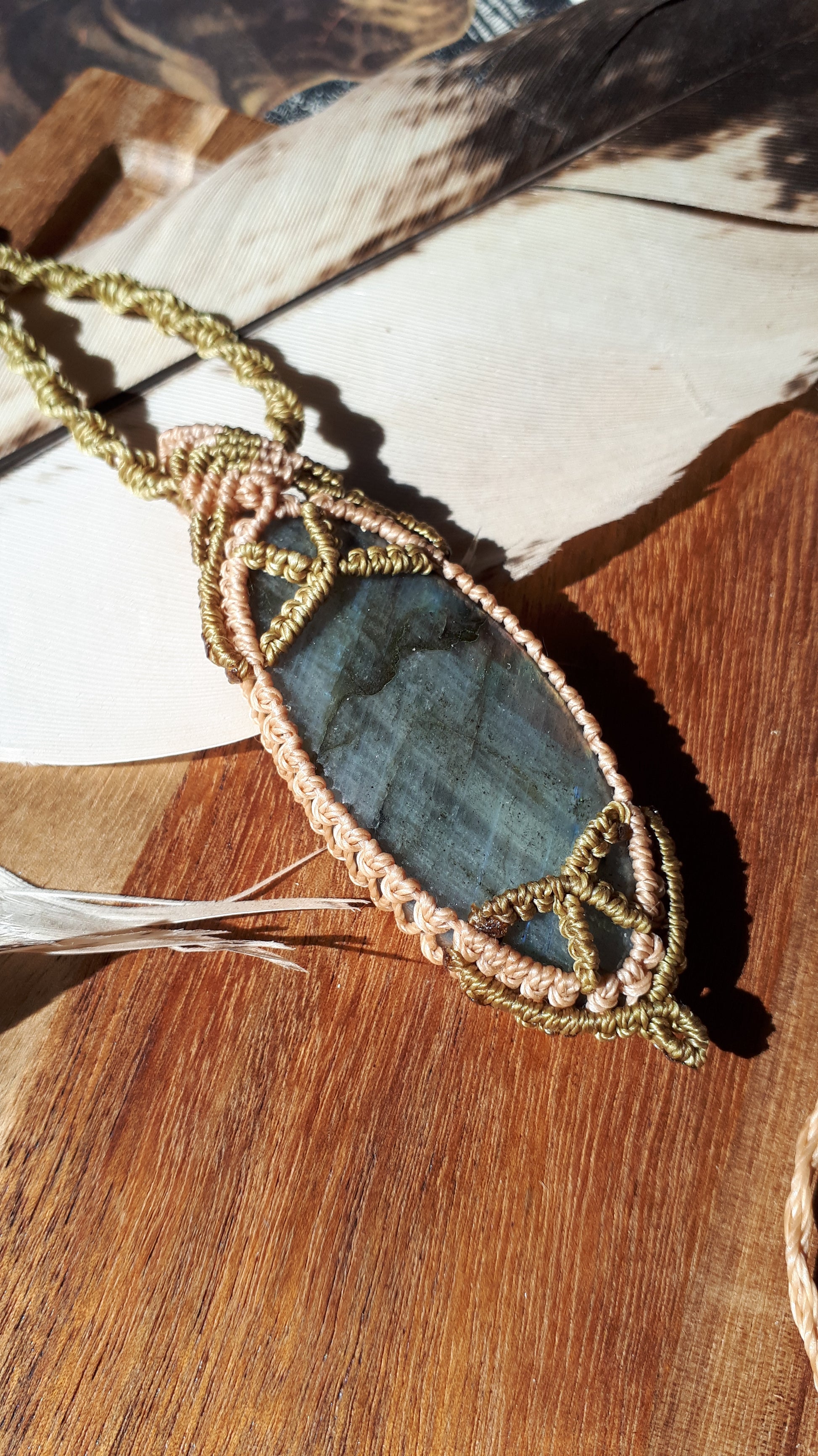 Kette mit Marquise Labradorit