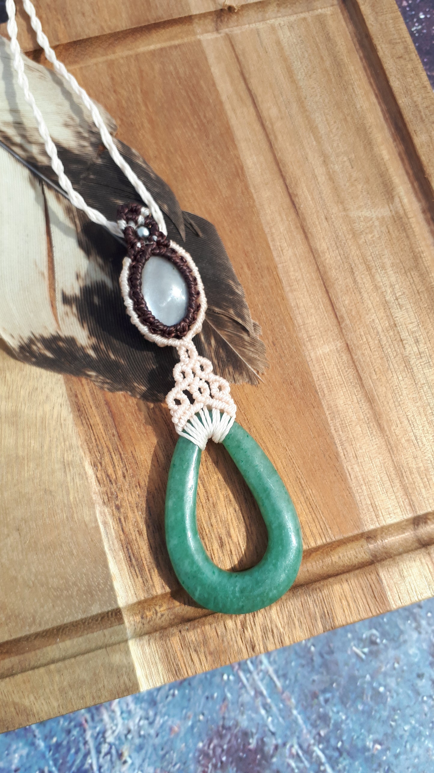 Kette mit Mondstein und Aventurin