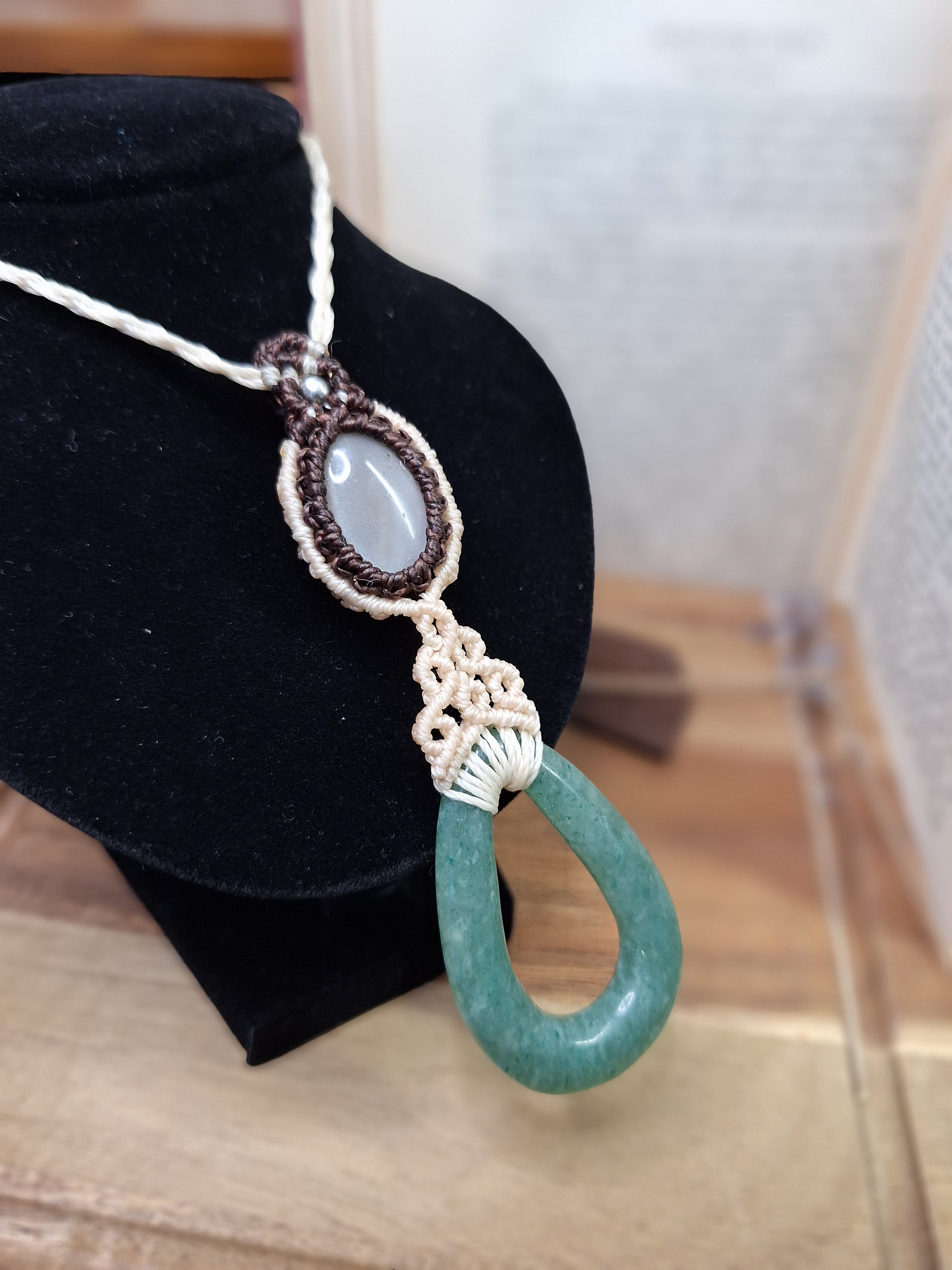 Kette mit Mondstein und Aventurin