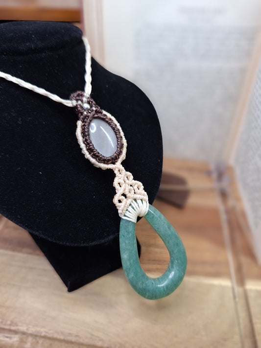 Kette mit Mondstein und Aventurin