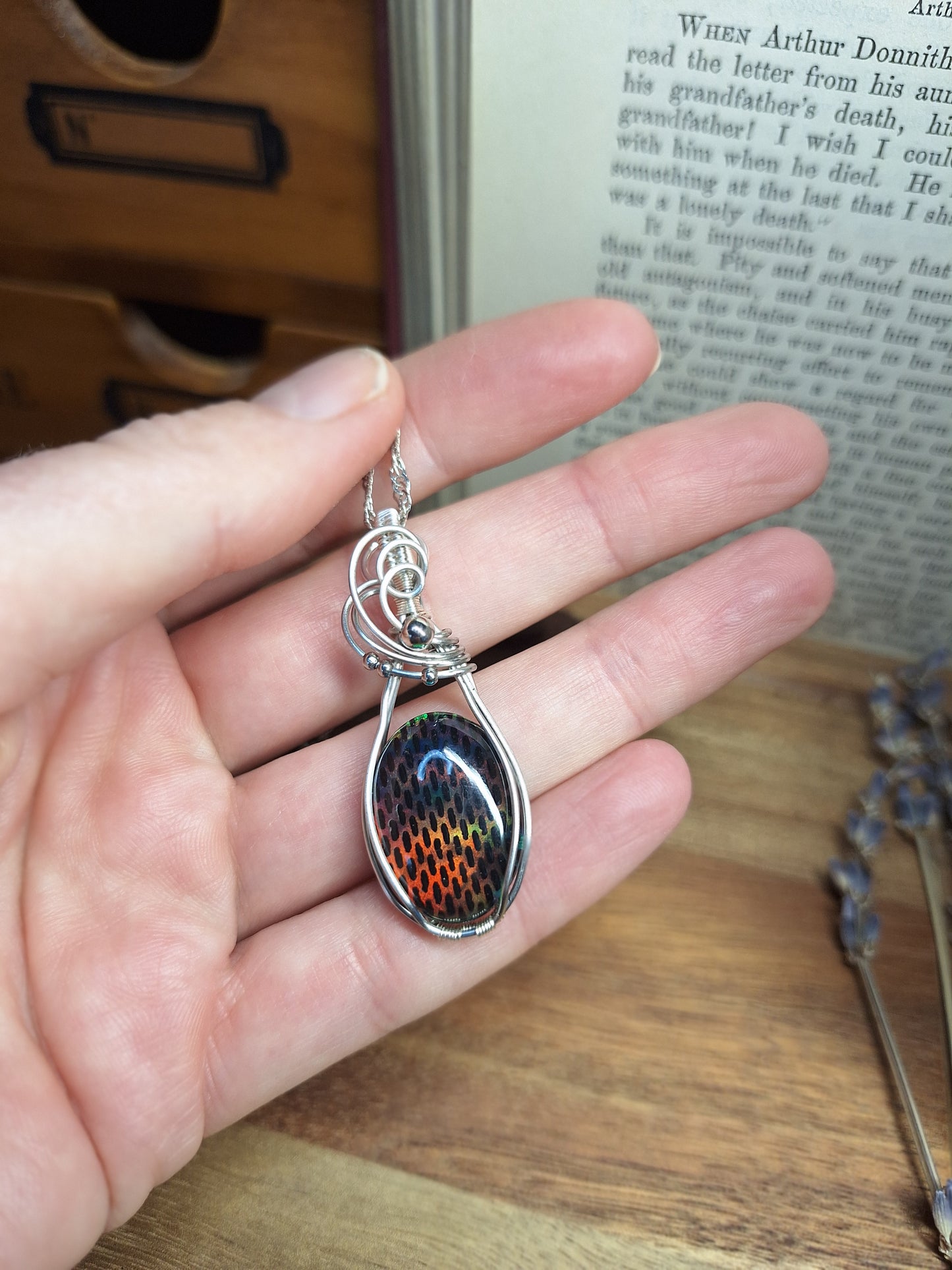Kettenanhänger mit Aurora Opal