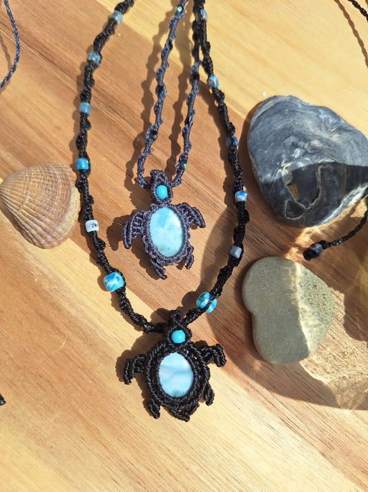 Larimar Schildkröten Kette