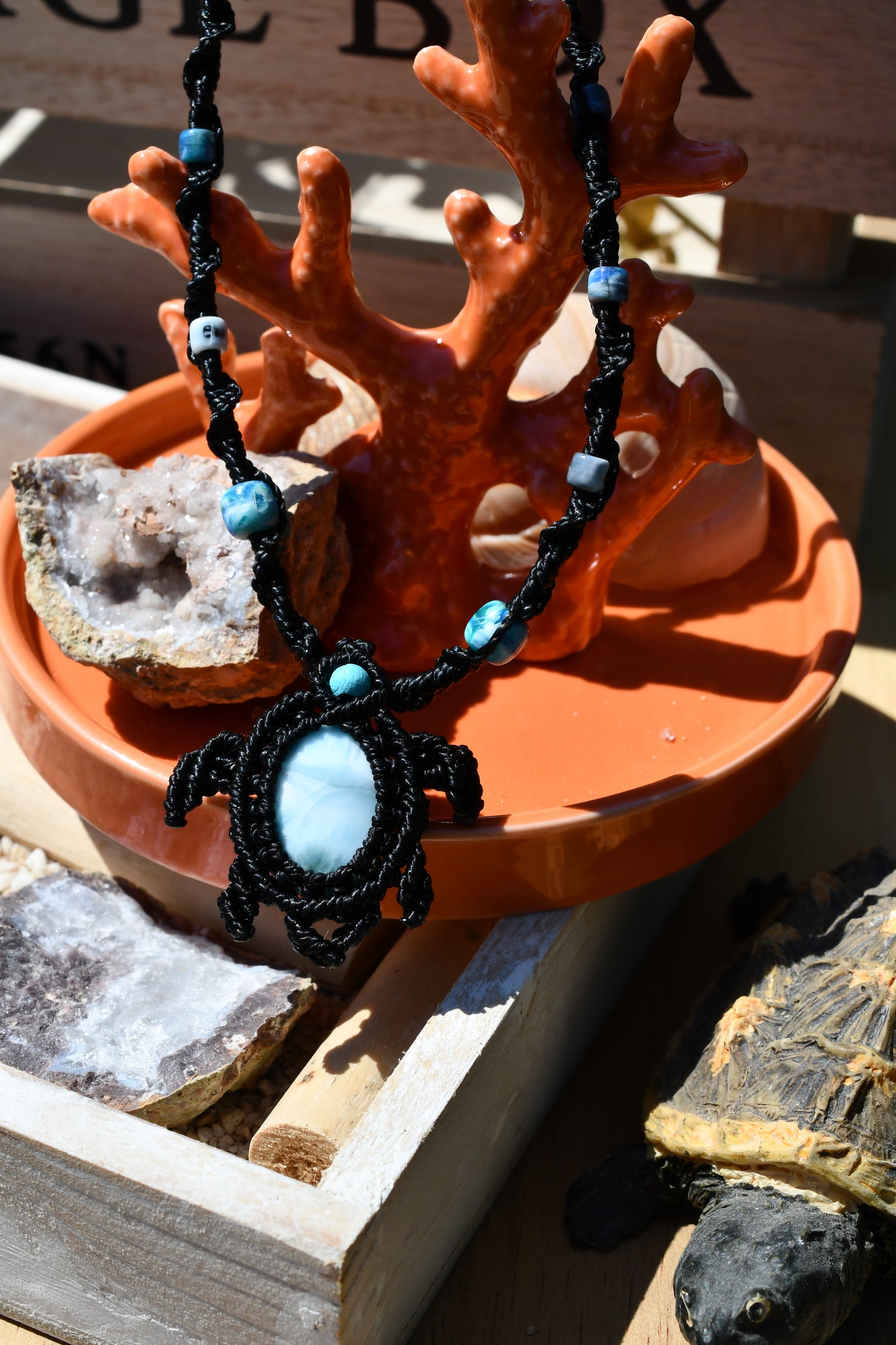 Larimar Schildkröten Kette 2