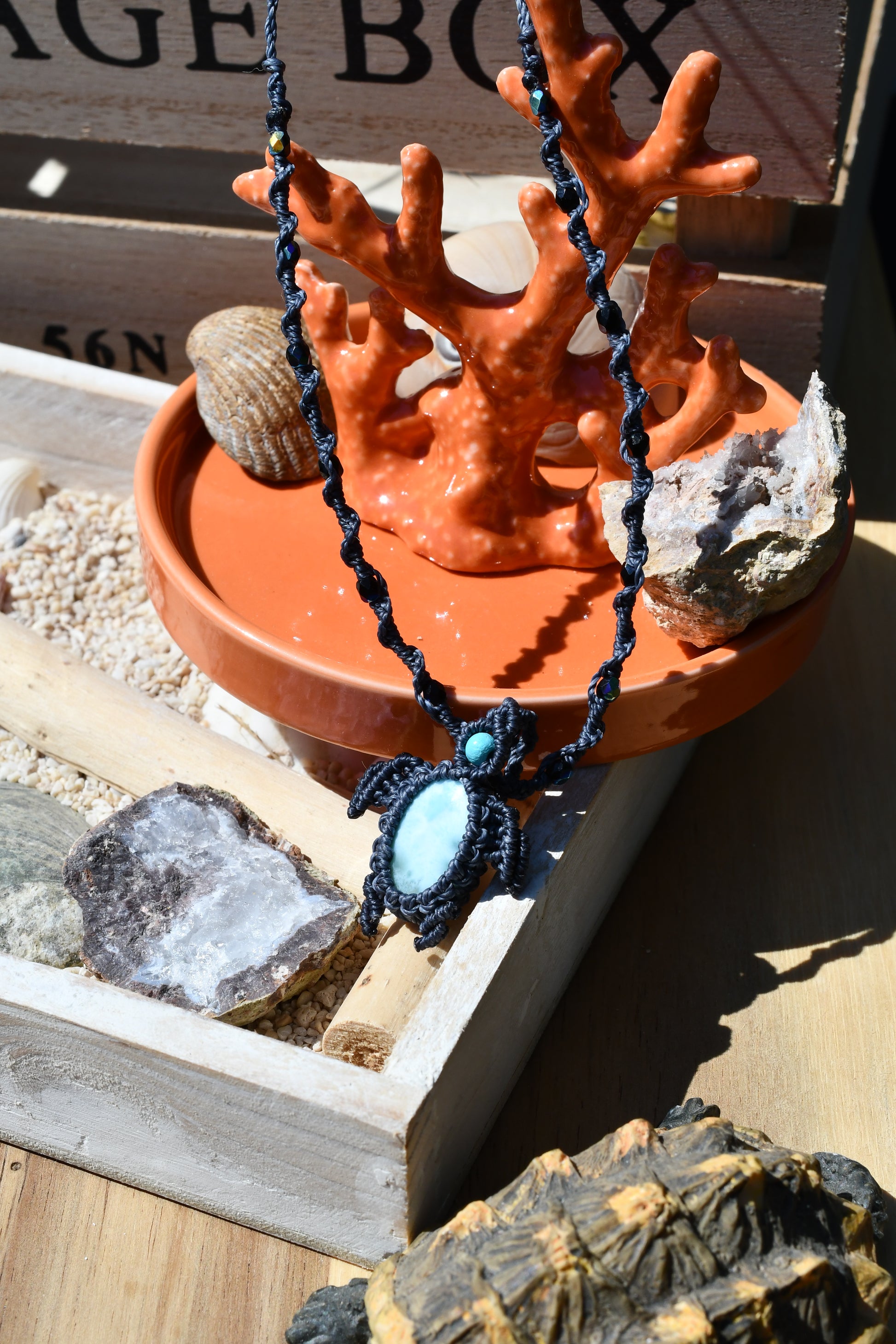 Larimar Schildkröten Kette 1