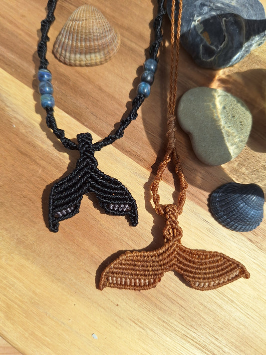 Makramee Kette Walflosse