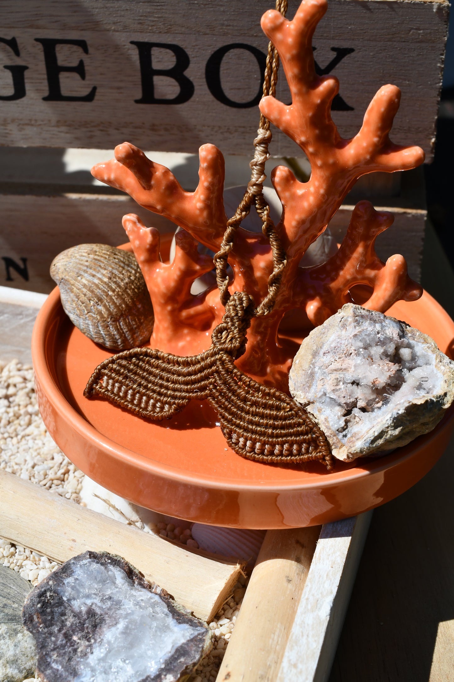Makramee Kette Walflosse 1