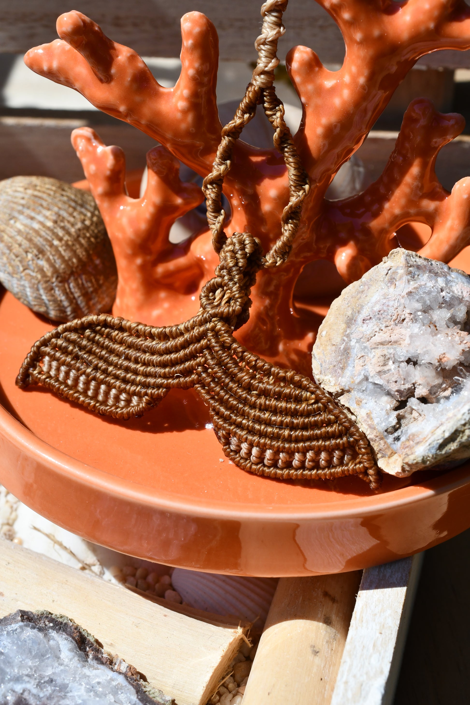 Makramee Kette Walflosse 2