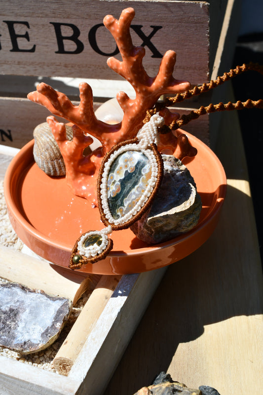 Makramee Ketten mit Ozeanchalcedone3